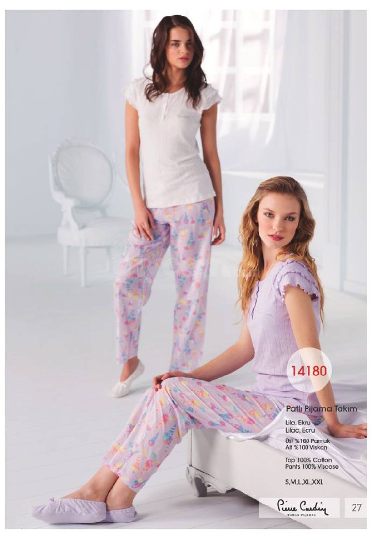 Pierre Cardin Bayan Yazlık Patlı Pijama Takımı 14180