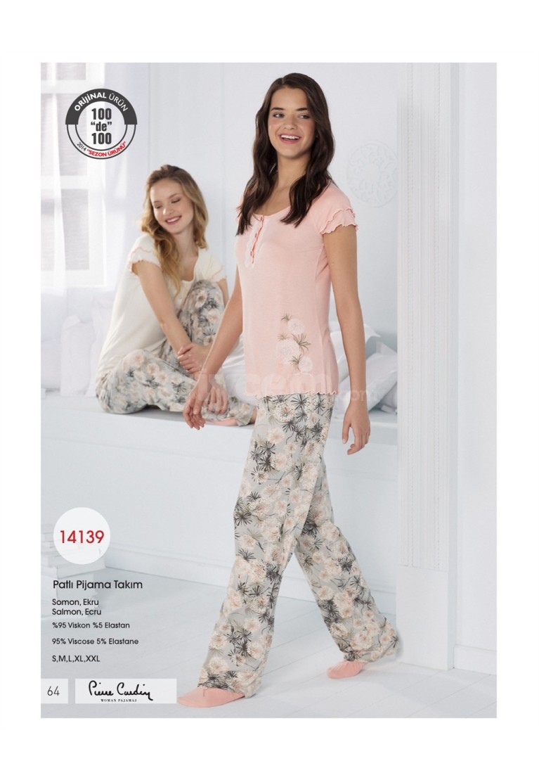 Pierre Cardin Bayan Yazlık Patlı Pijama Takımı 14139