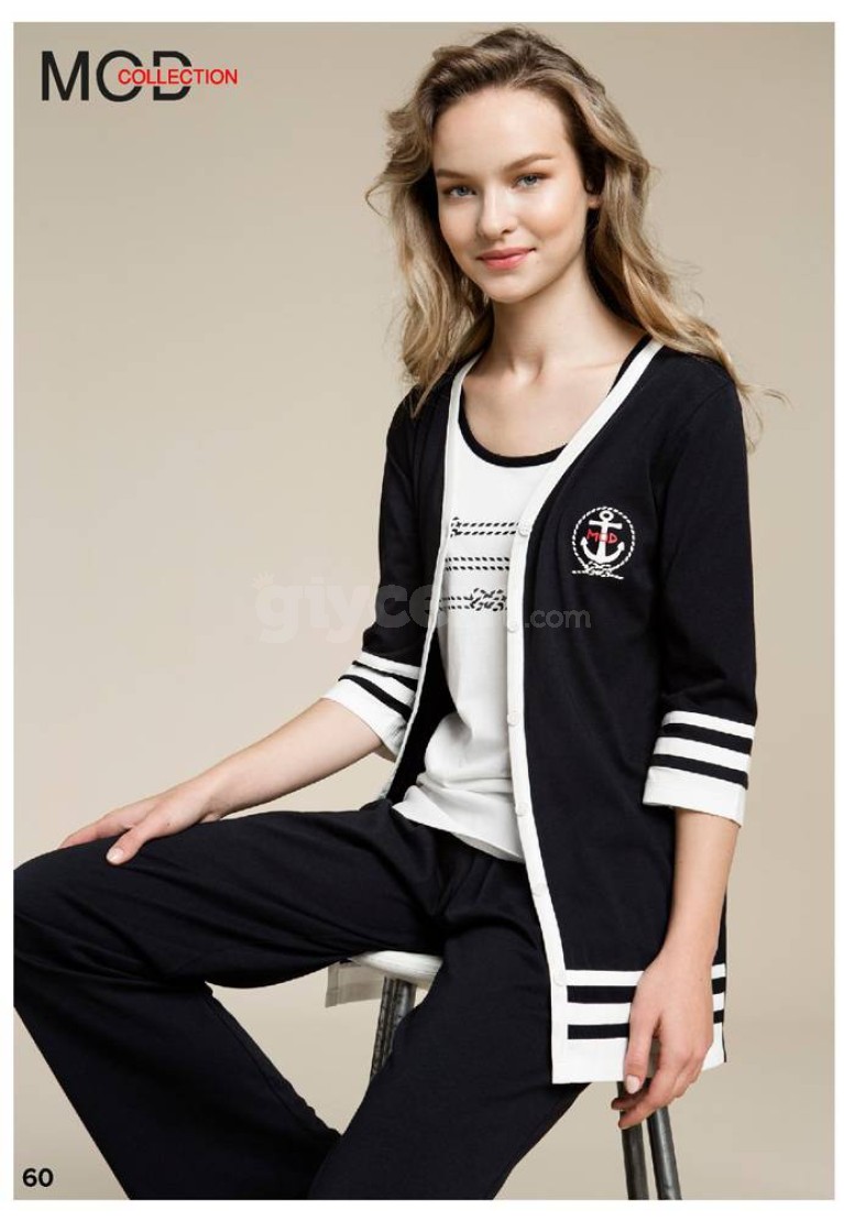 Mod Collection Bayan 3'lü Pijama Takım 1668