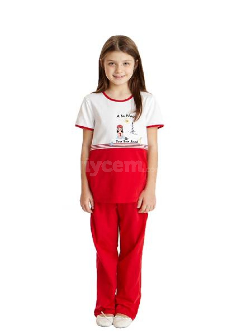 Dagi Baskılı O Yaka KK Pijama Takım 1301