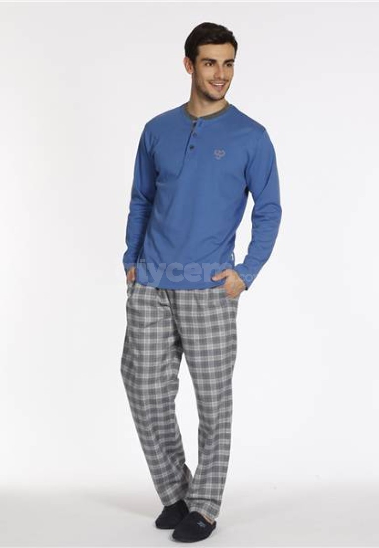 Dagi Erkek Flanel İnterlok Pijama Takım 676