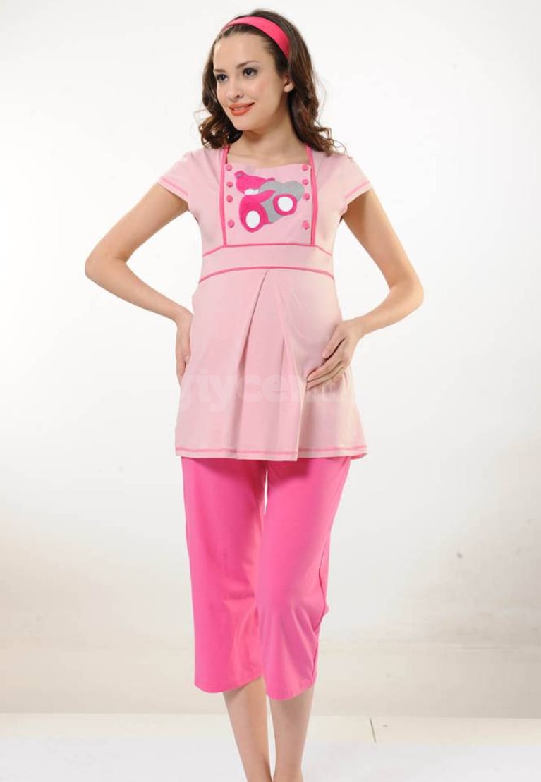 Gümüş Bayan Hamile Pijama Takım 9632