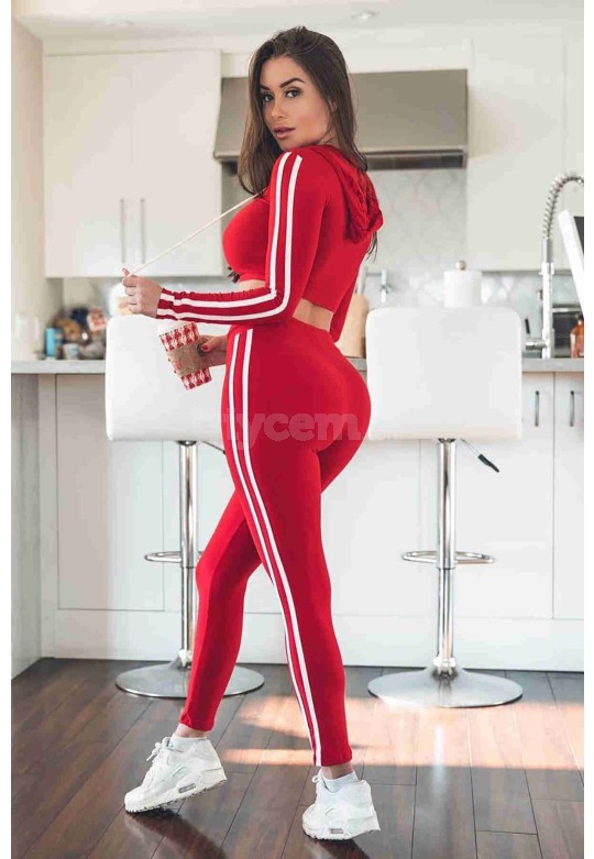 Merry See Penye Pijama Üst Kırmızı MS40508-Kırmızı