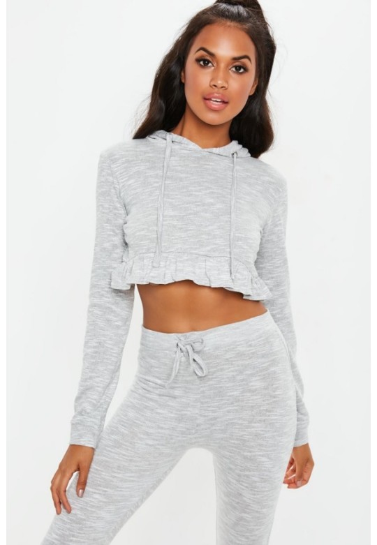 Merry See Gri Kapşonlu Eşofman Pijama Takım MS4034