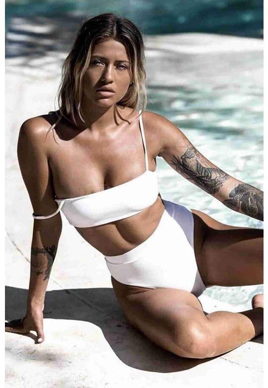 Angelsin Bikini üst Beyaz MS41128-Beyaz