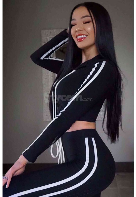 Merry See Penye Eşofman Pijama Takım Siyah MS4050-Siyah
