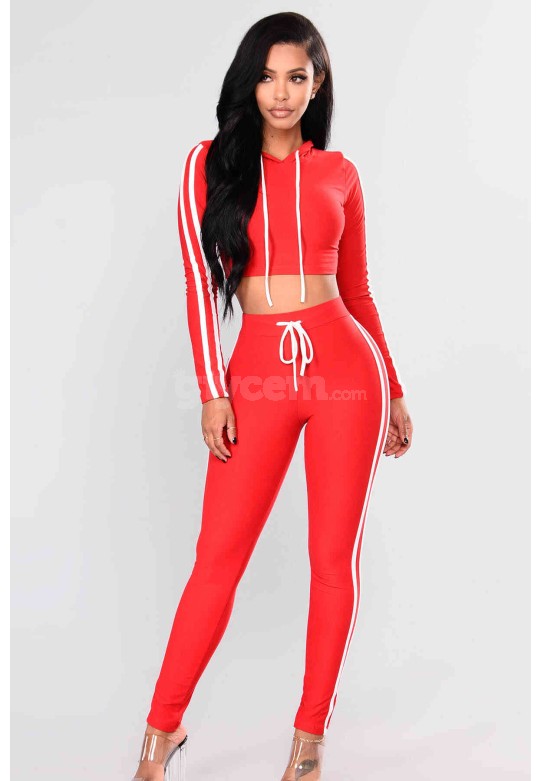 Merry See Penye Eşofman Pijama Takım Kırmızı MS4050-Kırmızı