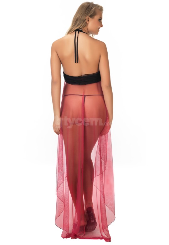 For Dreams Transparan Gecelik Takım  8520