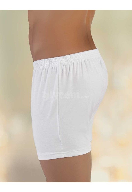 Şahinler Penye Düğmeli Boxer Beyaz ME010-BY