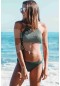 Angelsin Tankini Bikini Takım Yeşil MS4148-Yeşil