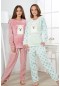 Estiva Kadın Welsoft Puantiyeli Pijama Takımı  19346
