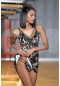 Moonlight Leopar Desen Gecelik String Takım  304