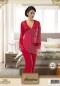 Sistina Penye Pijama  1581 Fırsat Ürünü (Kırmızı-L-XL)