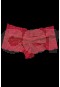 Bordo Renk Dantelli Kadın Boxer - MK705-2