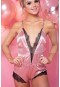 Merry See Saten Dantel Tulum Gecelik Pembe MS2310-Pembe