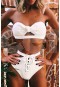 Angelsin Özel Tasarım Bikini Üst Beyaz MS41268-Beyaz