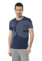 Cacharel Erkek Likralı O Yaka T-Shirt  1331/İNDİGO