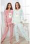 Estiva Kadın Welsoft Puantiyeli Pijama Takımı  19346