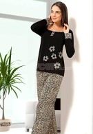 Gümüş Bayan Kışlık Pijama Takım 9223