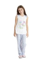 Dagi Modal Fil Baskılı Kolsuz 0 Yaka Pijama Takım 1103