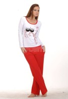 Yakıcı Baykuş Baskılı Pijama 6005