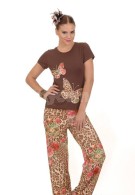 Yakıcı Kelebek Motifli Pijama 6025